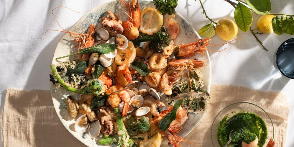 Fritto Misto with Crispy Seafood & Vegetables